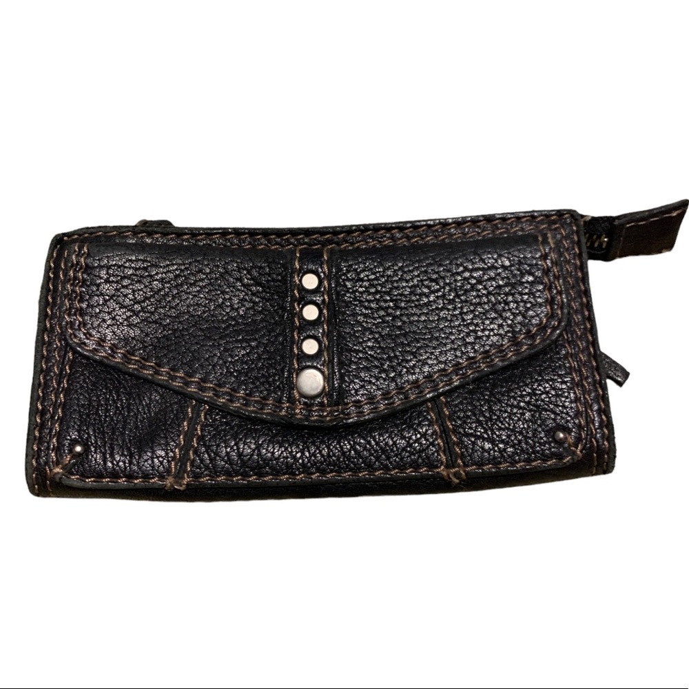 Black Leather Lucky Brand Wallet in Great Condition